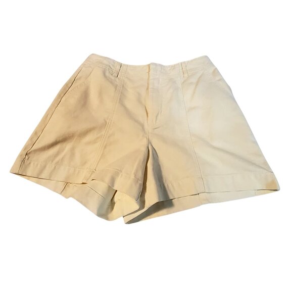 Universal Thread Womens Cream High-Waisted Cotton Blend Shorts Size 2Casual Wear - Picture 1 of 11